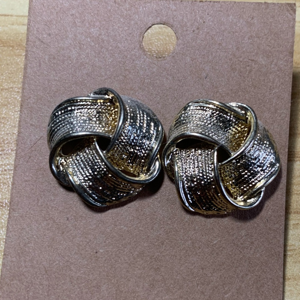 Gold-Tone Knotted Stud Earrings - Women Jewelry
